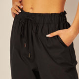 Black High Waisted Straight Leg Pants