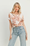 Orange Abstract Top