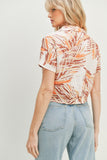 Orange Abstract Top