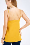 Spaghetti Woven Top Mustard