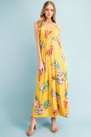 Tropical Yellow Dress