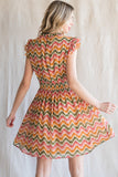 Geometric Dress Mauve/Honey