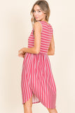 Mauve Stripe Midi Dress