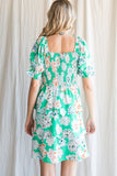 Gina Green Floral Dress