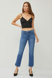 Selma Mid Rise Straight Slim Jeans