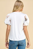 Lake Floral Top Ivory