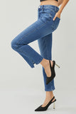 Selma Mid Rise Straight Slim Jeans