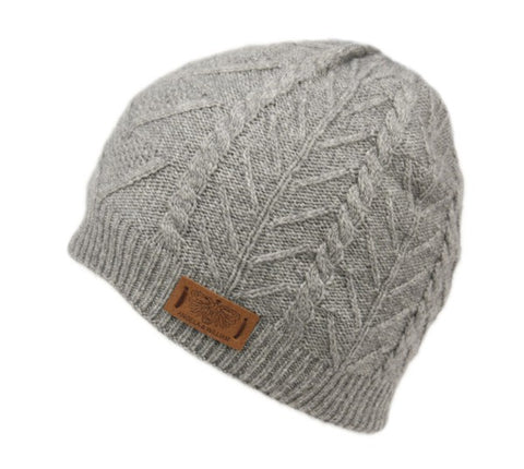 Cable Knit Beanie Lt Gray