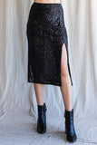 Sequin Skirt Black