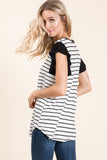 Stripe Ruffle Top