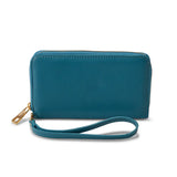 Vegan Leather Wristlet / Wallet Marine Blue