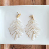 Glam Palm Earrings Seashell