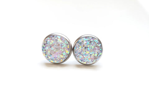 Crystal Druzy Stud Earrings